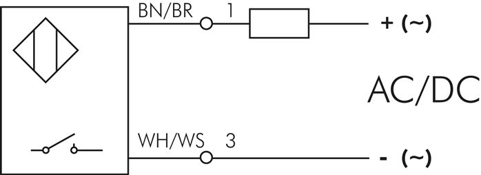 Schaltsymbol: 2-Leiter-Reed-Sensor